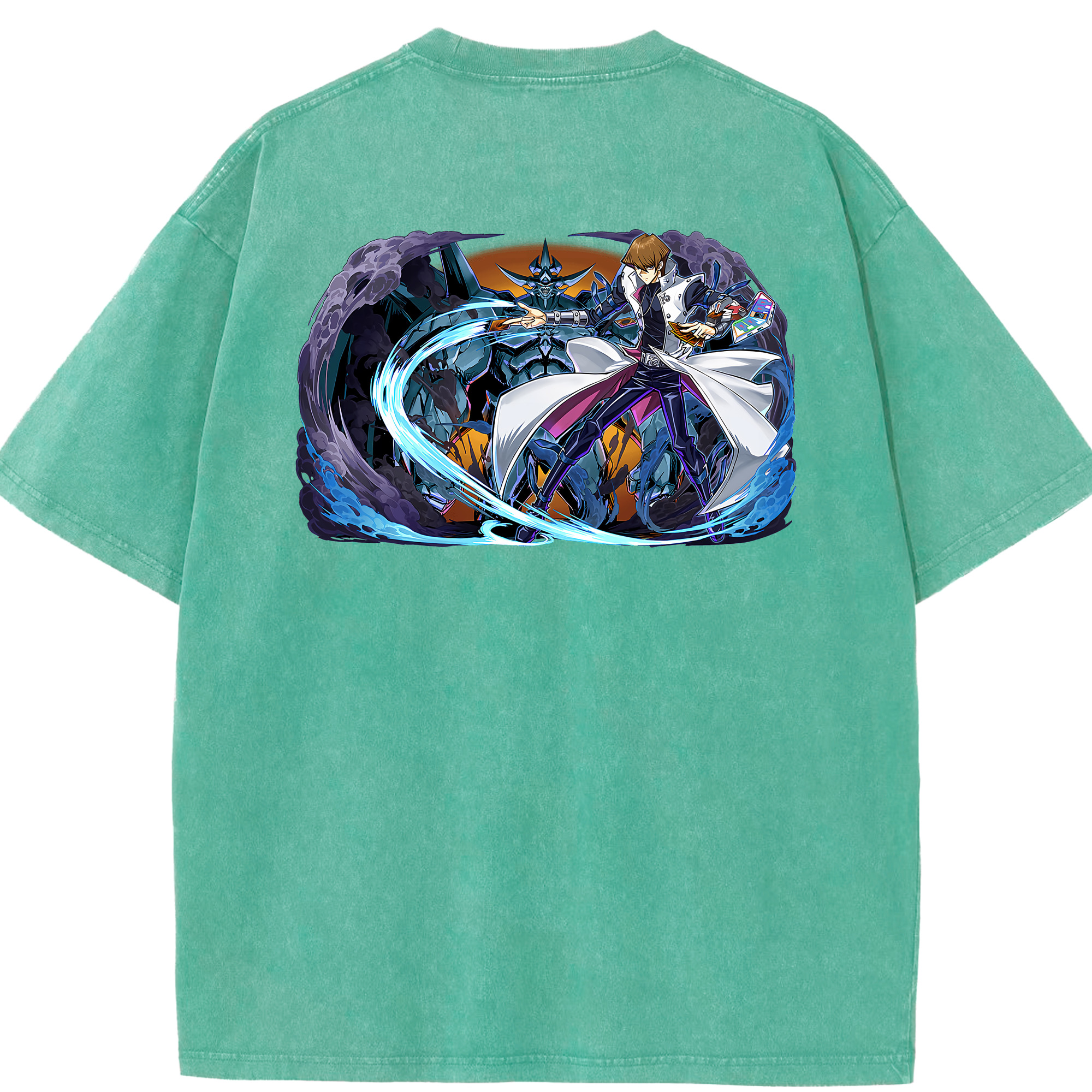 （画像用） 遊☆戯☆王 Yu-Gi-Oh! 綿100% ヴィンテージ風 半袖Tシャツ（背面プリント）